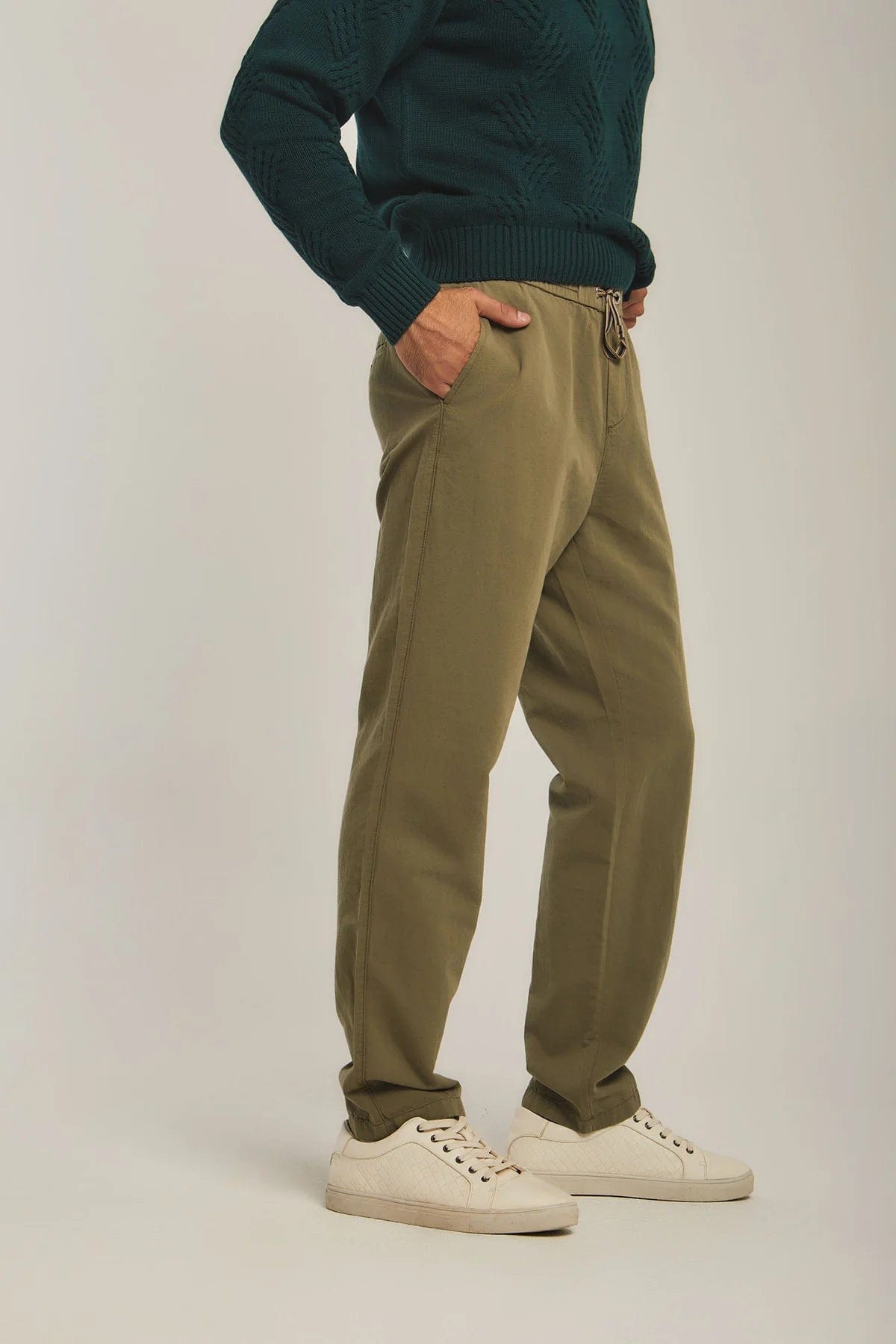 داليدرس بنطلون رجالي سادة واسع طويل