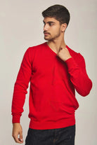 داليدرس بلوفر رجالي سادة بفتحة V كم طويل