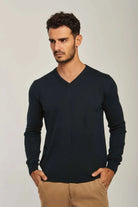 داليدرس بلوفر رجالي سادة برقبة مرتفعة كم طويل