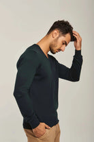 داليدرس بلوفر رجالي سادة برقبة مرتفعة كم طويل