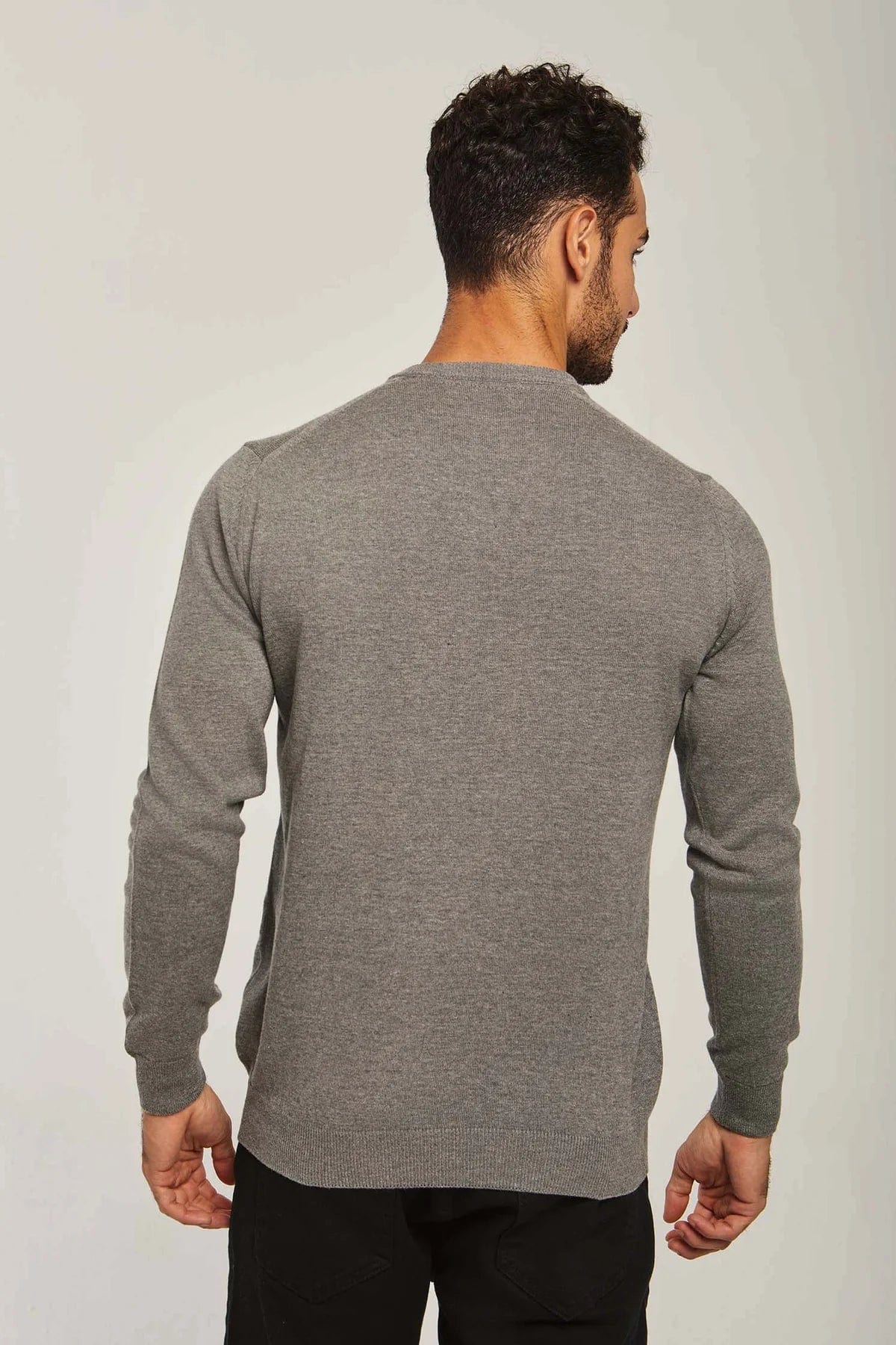 داليدرس بلوفر رجالي سادة برقبة مرتفعة كم طويل