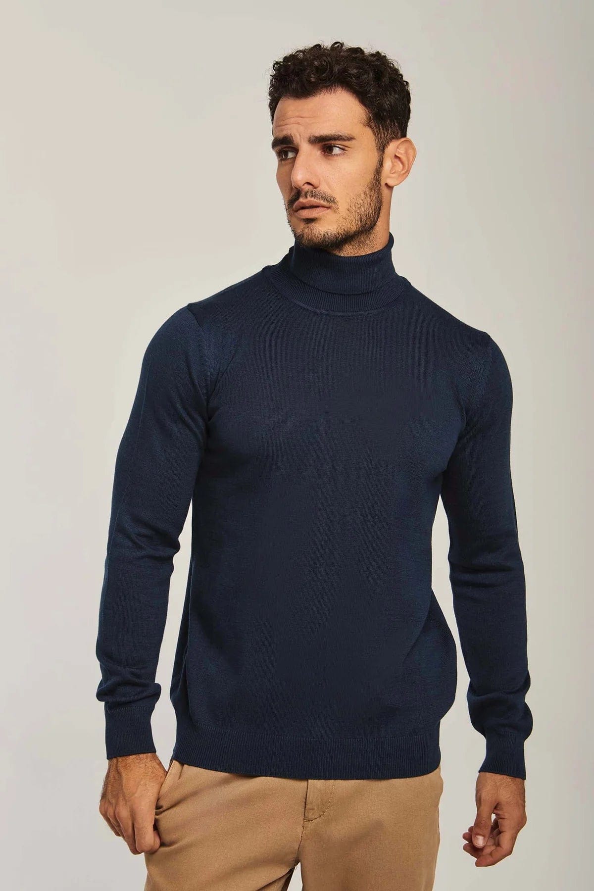 داليدرس بلوفر رجالي مخطط بالعرض بكم طويل