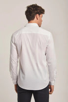 داليدرس قميص رجالي سادة بأزرار أمامية كم طويل