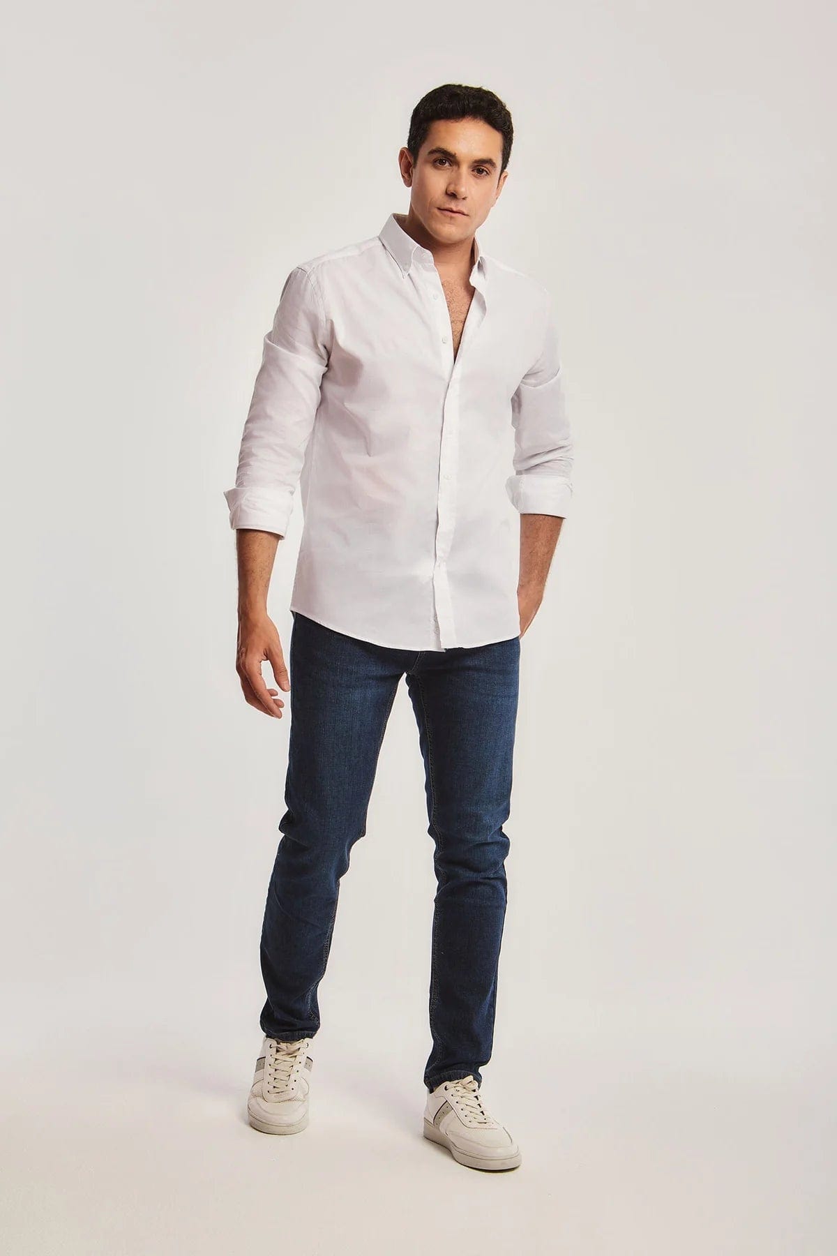 داليدرس قميص رجالي بأزرار أمامي كم طويل