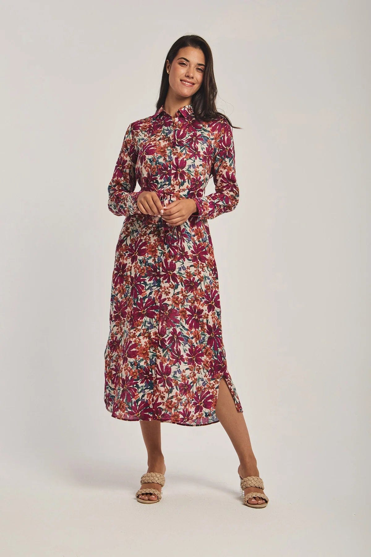 داليدرس فستان نسائي ميدي مشجر متعدد الألوان