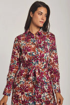 داليدرس فستان نسائي ميدي مشجر متعدد الألوان