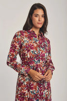 داليدرس فستان نسائي ميدي مشجر متعدد الألوان