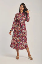 داليدرس فستان نسائي ميدي مشجر متعدد الألوان