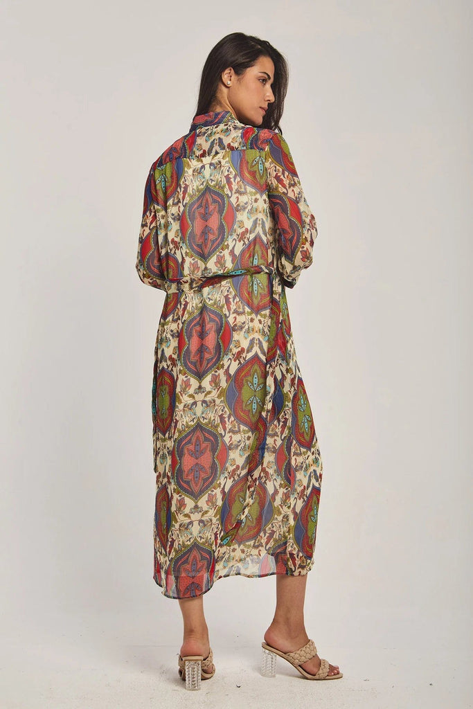 داليدرس فستان نسائي على شكل قميص إثنية بيزلي