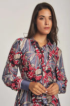 داليدرس فستان نسائي ميدي مشجر أحمر