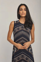 داليدرس فستان نسائي ميدي بدون أكمام أسود سحلبي