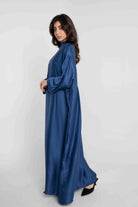 داليدرس قفطان سادة كم طويل برقبة نسائي