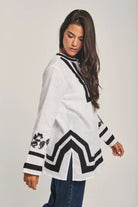 داليدرس قفطان نسائي مطرز أبيض