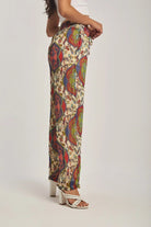 داليدرس بنطلون نسائي خفيف مطبوع طباعة إثنية