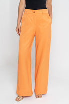 داليدرس بنطلون نسائي واسع سادة بزرار أمامي