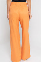 داليدرس بنطلون نسائي واسع سادة بزرار أمامي