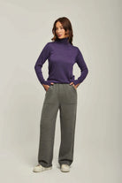 داليدرس بنطلون نسائي سادة واسع رمادي