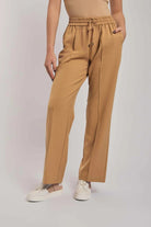 داليدرس بنطلون سادة واسع نسائي بيج فاتح