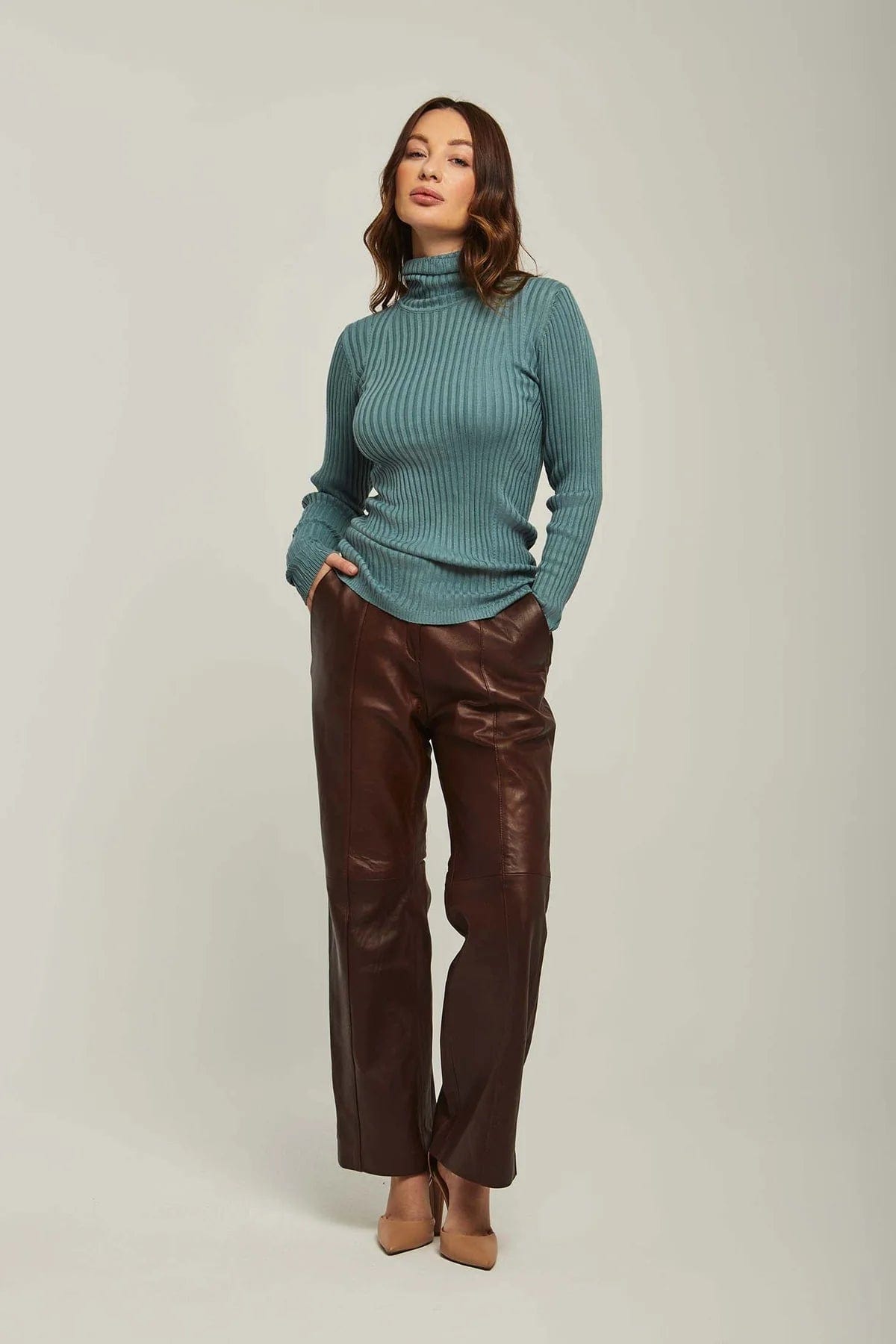 داليدرس بلوزة نسائي كم طويل مخطط بالطول