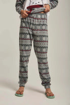 داليدرس بيجامة نسائية بطبعة دب أخضر غامق