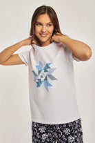 داليدرس بيجامة نسائي قطعتين بنطلون مشجر وتيشيرت نص كم أزرق داكن