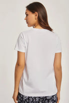 داليدرس بيجامة نسائي قطعتين بنطلون مشجر وتيشيرت نص كم أزرق داكن