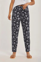 داليدرس بيجامة نسائي قطعتين بنطلون مشجر وتيشيرت نص كم أزرق داكن