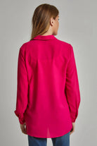 داليدرس بلوزة نسائية سادة بأكمام طويلة