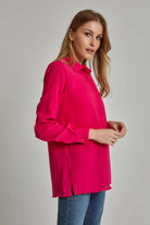 داليدرس بلوزة نسائية سادة بأكمام طويلة