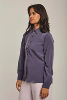 داليدرس بلوزة نسائية على شكل قميص سادة