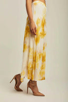 داليدرس تنورة نسائية منقوشة طويلة أصفر بريمروز