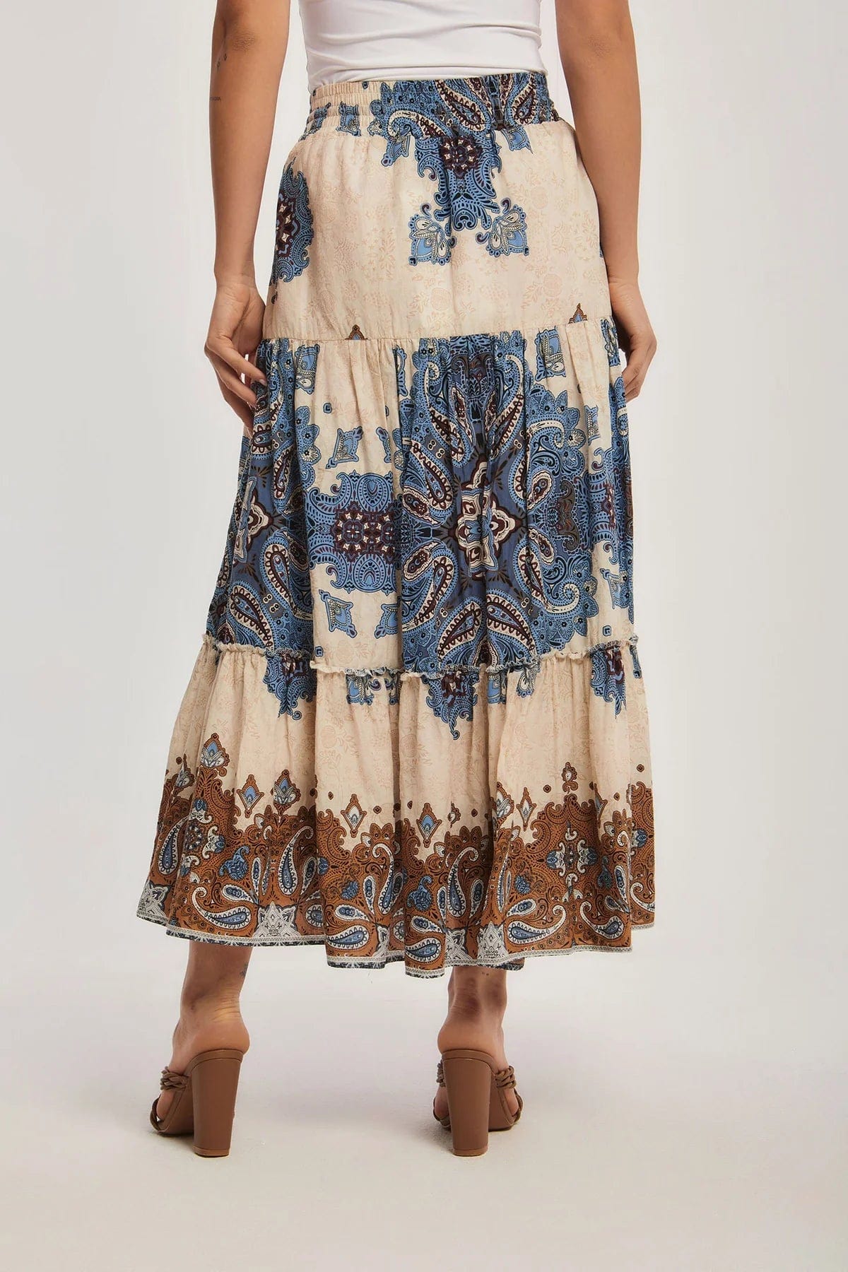 داليدرس تنورة نسائية منقوشة متعدد الألوان