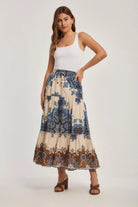 داليدرس تنورة نسائية منقوشة متعدد الألوان