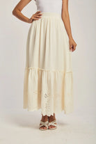 داليدرس تنورة نسائية سادة بخصر مرتفع أنثراسايت