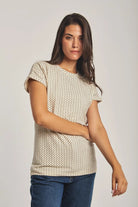 داليدرس تيشيرت سادة كم قصير نسائي ألوان الأرض