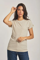 داليدرس تيشيرت سادة كم قصير نسائي ألوان الأرض