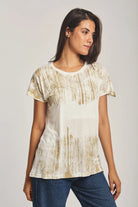 داليدرس تيشرت نسائي نص كم مطبوع