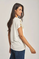 داليدرس تيشرت نسائي نص كم مطبوع