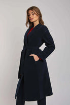 داليدرس بالطو طويل سادة كم طويل نسائي أسود سحلبي