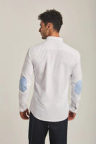 داليدرس قميص رجالي سادة بأزرار أمامية وياقة كم طويل