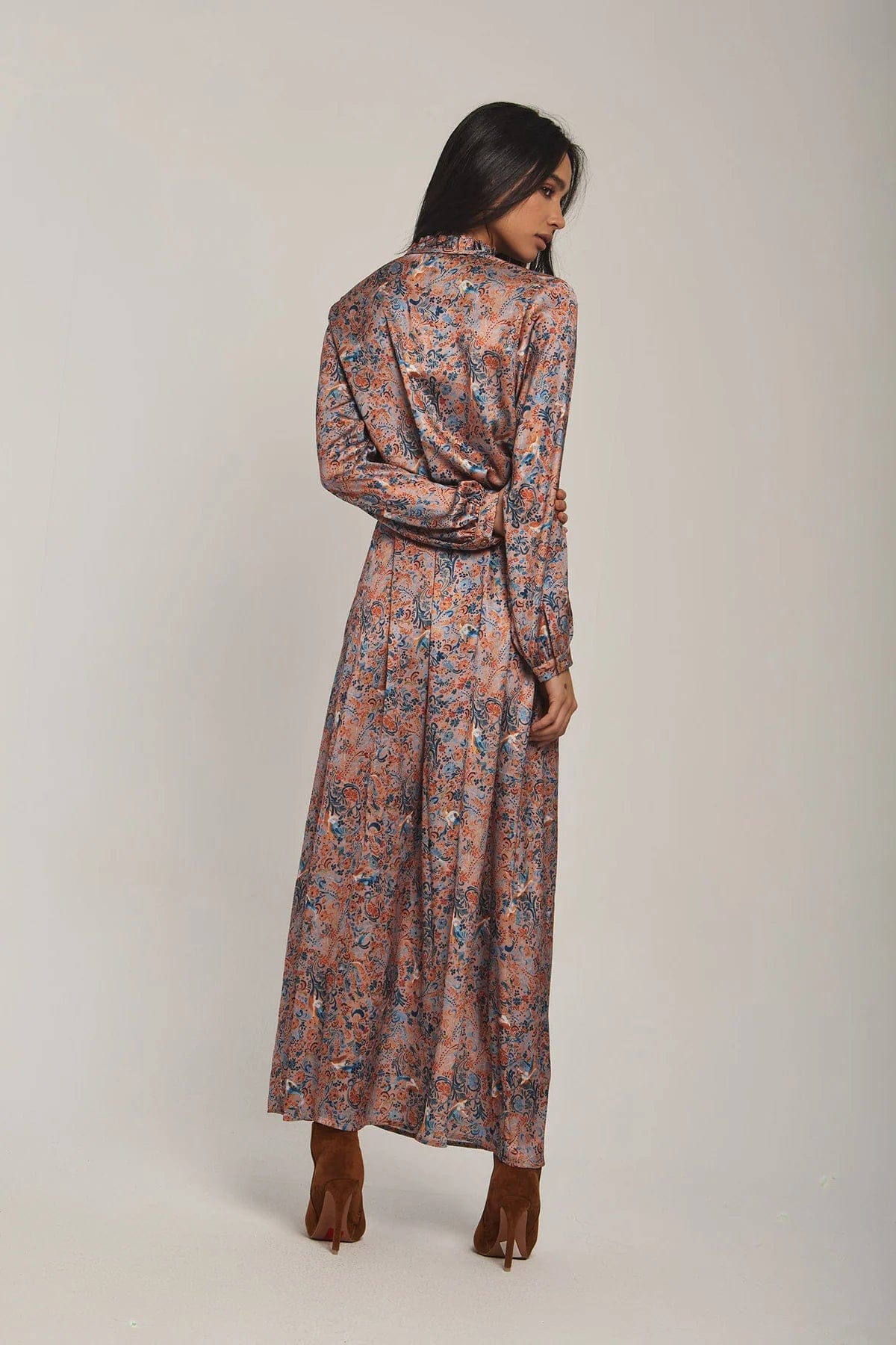 داليدرس فستان نسائي ماكسي ناعم طباعة الأزهار