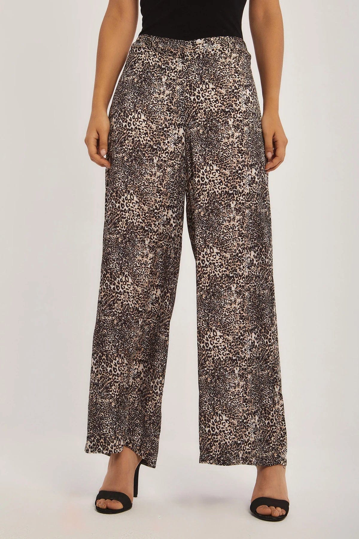 داليدرس بنطال نسائي وسيع بنمط نمري متعدد الألوان