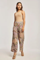 داليدرس بنطال نسائي خفيف مشجر متعدد الألوان