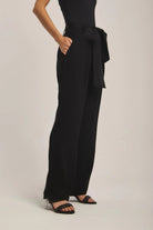 داليدرس بنطلون واسع سادة طويل نسائي أسود