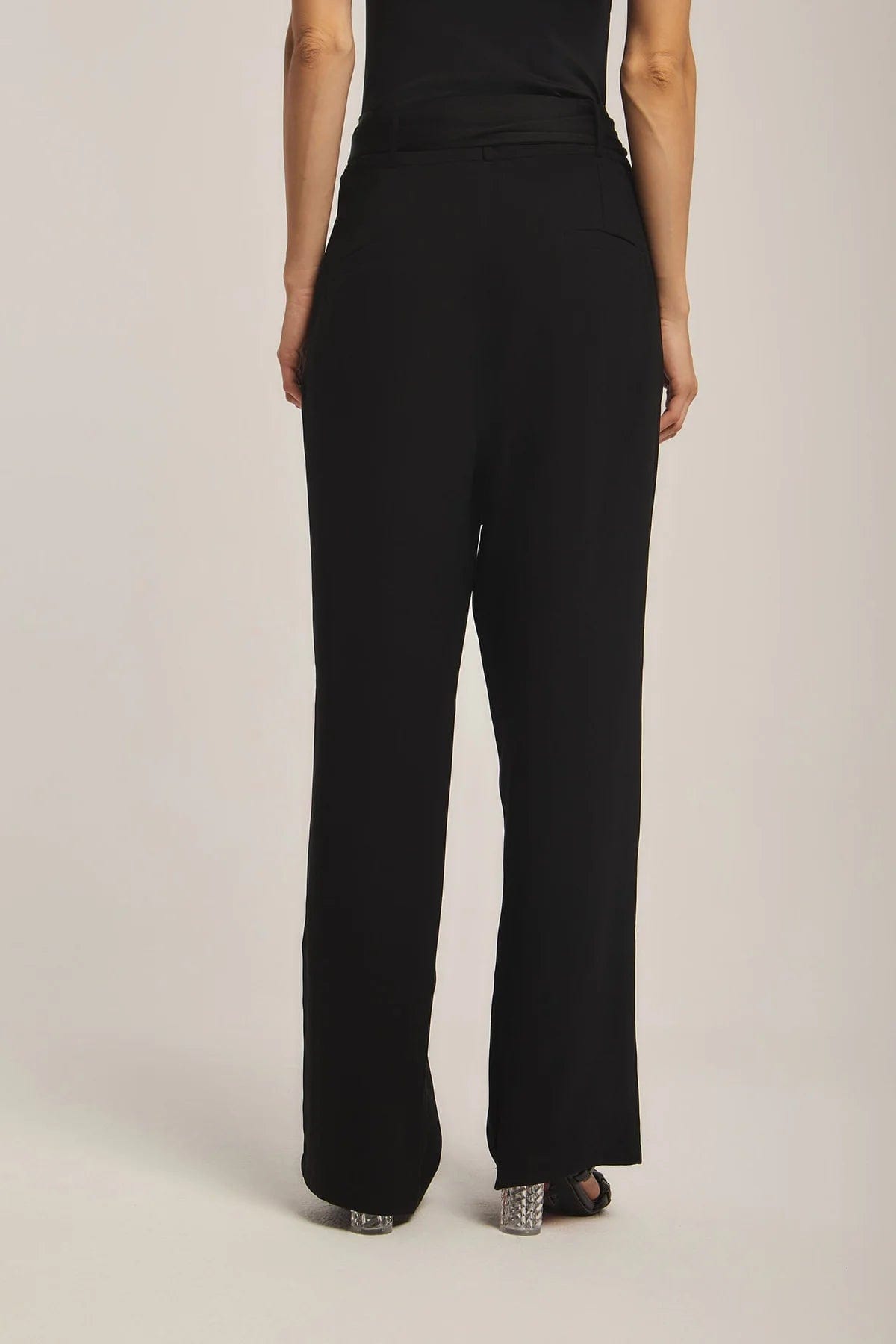 داليدرس بنطلون واسع سادة طويل نسائي أسود