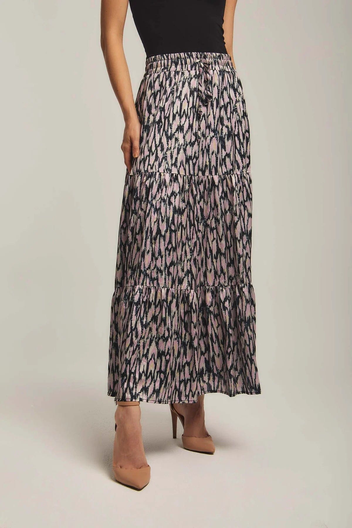 داليدرس تنورة نسائية مطبوعة ألوان