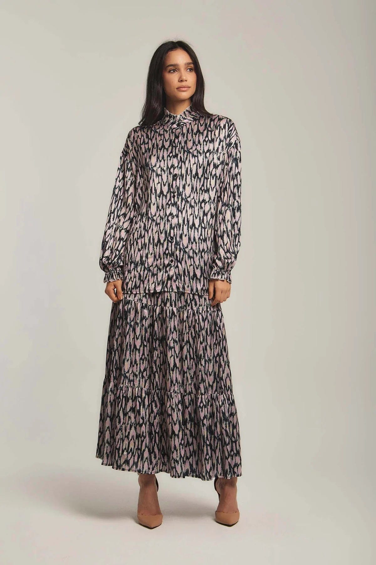 داليدرس تنورة نسائية مطبوعة ألوان