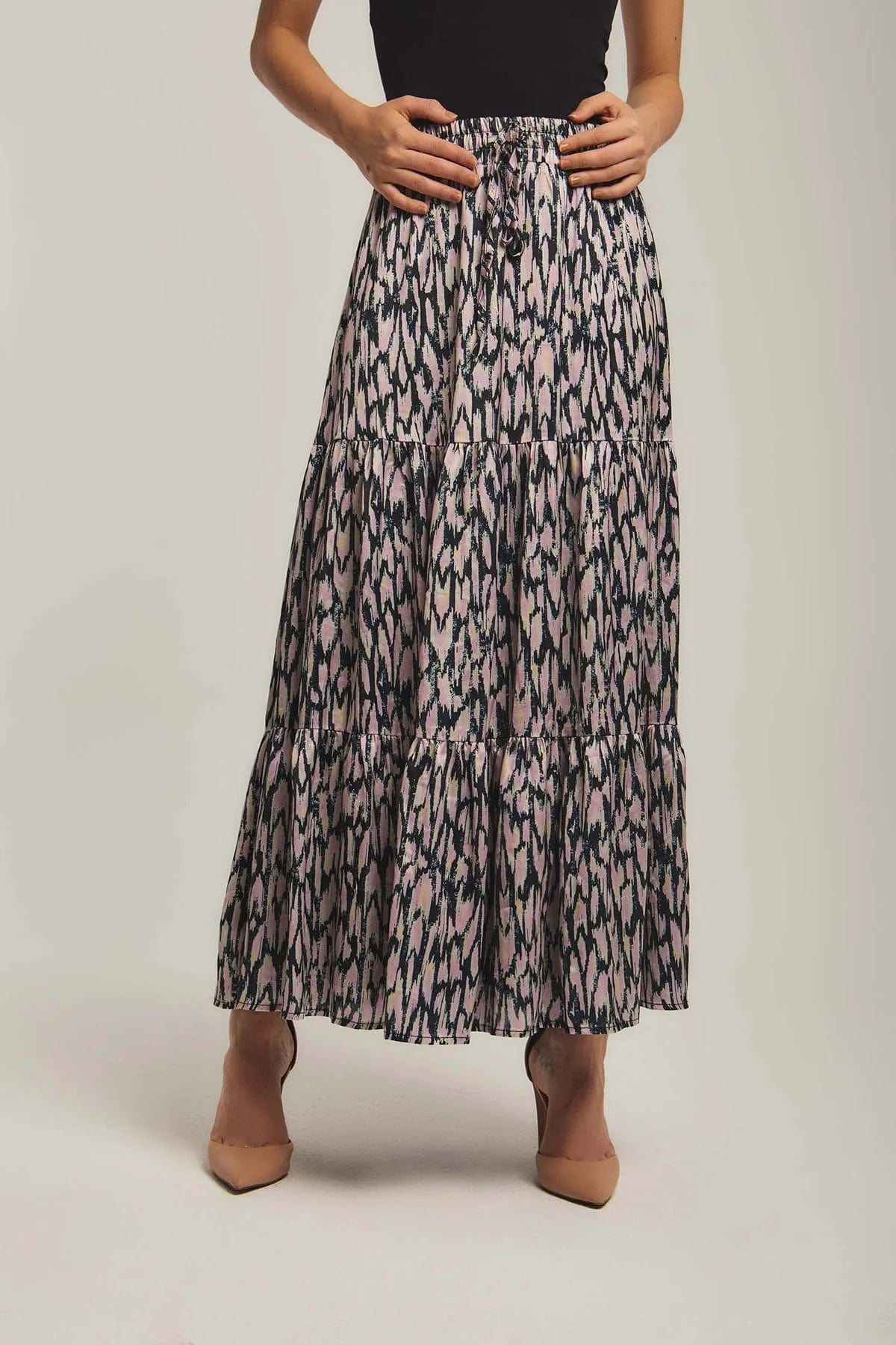 داليدرس تنورة نسائية مطبوعة ألوان