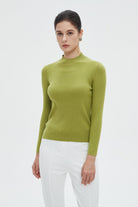 ميكا بلوزة نسائية شتوية بأكمام طويلة سادة