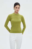 ميكا بلوزة نسائية شتوية طويلة باكمام طويلة ورقبة عالية